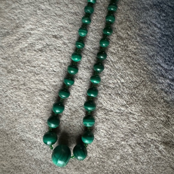 Natural malachite neckless - Picture 3 of 9